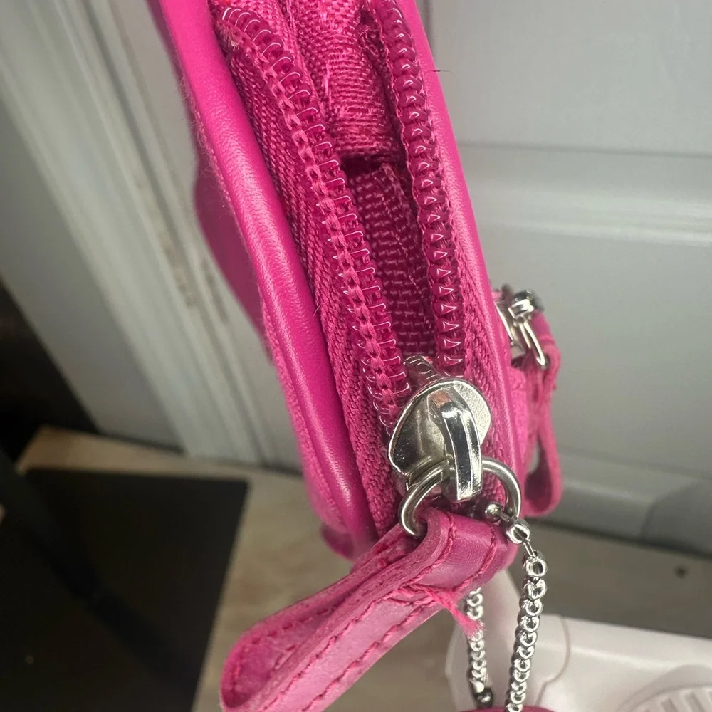 Sag Harbor Pink Cosmetic Bag with Textured Design monogram